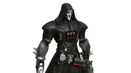 Reaper gunman, grim, overwatch, dark, gun