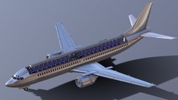 boeing 737 400_High_cutout jet, airlines, plane, interior, 737-400
