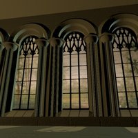 Arched Windows cathedral, windows, architecture, blender3d, church