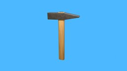 Stylized Hammer stuff, wooden, hammer, tools, equipment, farm, props, instument, substanse, weapon