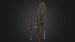 Medieval Chair medieval, realistic, medieval-prop, asset, gameasset, gameready