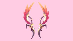 Twin-winged Angelblades wings, blades, angel, colorful, epicsoldier, weapon, lowpoly, low, poly