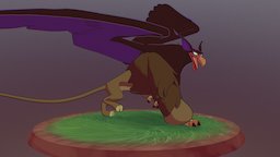 Precisely film, toon, quest, for, shading, griffin, griffon, gryphon, camelot, cartoonchallenge2017, character, cartoon, blender, zbrush