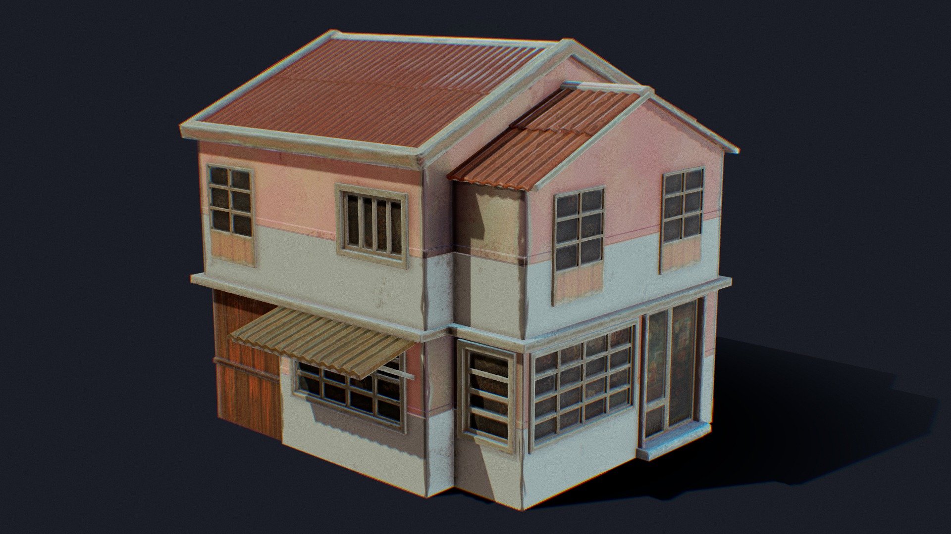 House of Color A Cream,
Which is part of a broad concept, is presented in this package as a painting and model. The concept is generally considered a floating city but it will be anime style as Texture coloring.

Model info, For optimization if you want, you can lower the texture resolution.

Default PBR Textures ( 2048x2048 ) Base Color, Normal, Height , Metallic, Mixed AO, Opacity, Roughness

UNREAL ENGINE 4 ( 2048x2048 ) BaseColor, Normal, OcclusionRoughnessMetallic

Unity 5 ( 2048x2048 ) AlbedoTransparency, Normal, SpecularSmoothness

Poly 1.814 - House of Color A Cream - 3D model by Reberu Games (@ReberuGames) 3d model