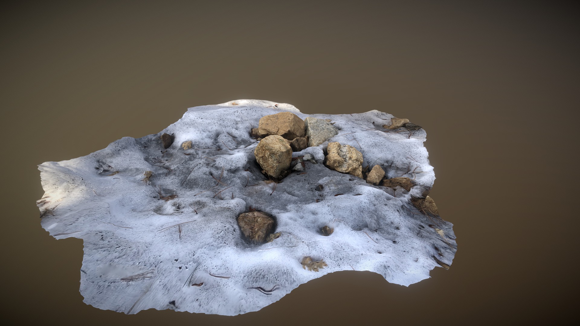 Rocks and Snow - 3D model by export800 3d model
