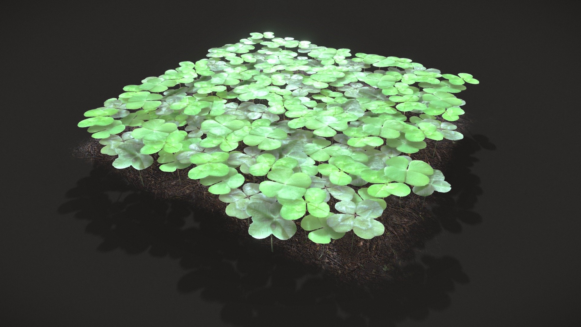 Four_Leaf_Clover_Patch_FBX
VR / AR / Low-poly
PBR: approved
GeometryPolygon mesh
Polygons: 888
Vertices: 2,317
Textures : PBR 4K - Four_Leaf_Clover_Patch - Buy Royalty Free 3D model by GetDeadEntertainment 3d model