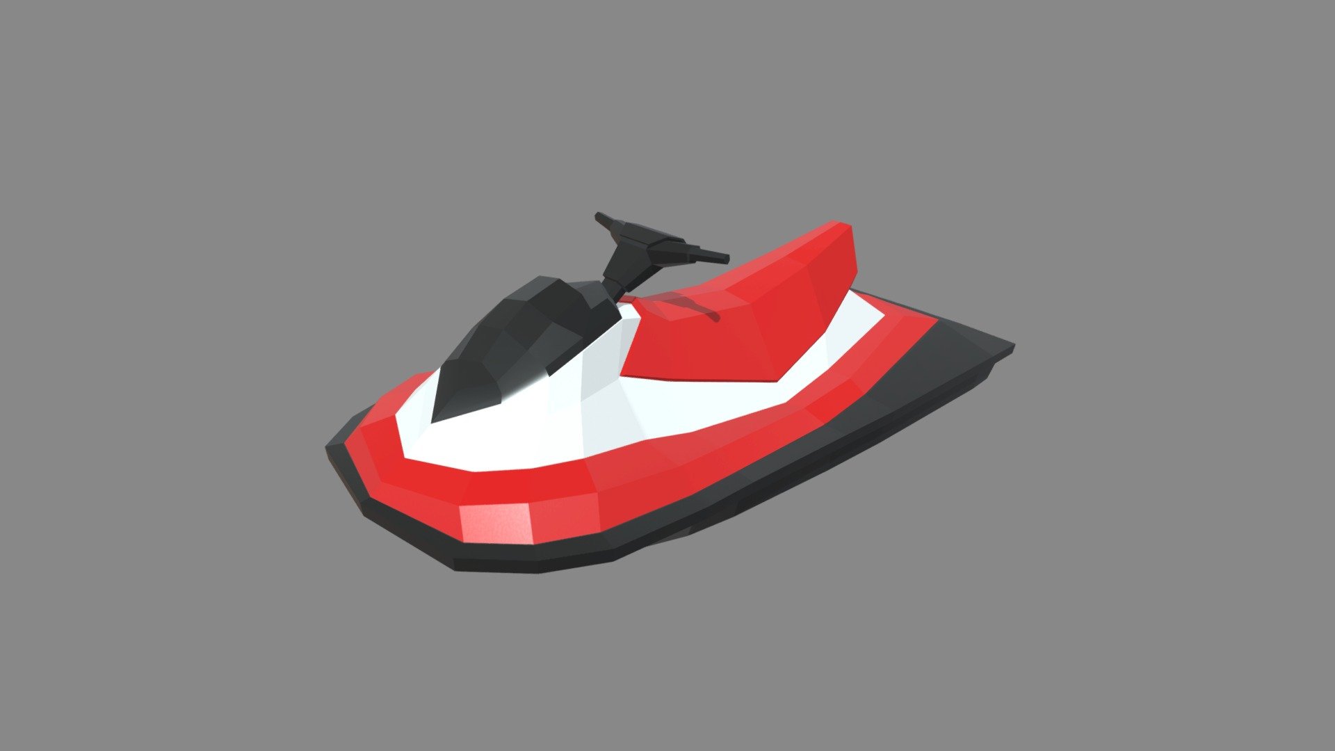 This model contains a Low Poly Jet Ski 01 based on a jet ski which i modeled in Maya 2018. This model is perfect to create a new great scene with different low poly cars or low poly vehicles. I will add a low poly vehicles pack soon on my profile.

There is an automatic UV and one unique UV with a substance painter file added.

Tris: 958 // Verts: 491

The model is ready as one unique part and ready for being a great CGI model and also a 3D printable model, i will add the STL model, tested for 3D printing in Ultimaker Cura. I uploaded the model in .mb, ,blend, .stl, .obj and .fbx. as well as the subtance painter file.

If you need any kind of help contact me, i will help you with everything i can. If you like the model please give me some feedback, I would appreciate it.

Don’t doubt on contacting me, i would be very happy to help. If you experience any kind of difficulties, be sure to contact me and i will help you. Sincerely Yours, ViperJr3D - Low Poly Jet Ski 01 - Buy Royalty Free 3D model by ViperJr3D 3d model