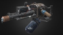 Cryogun time, ready, dirty, old, real, marmoset, toolbag, scratched, cryogun, substance, painter, weapon, modeling, game, texture, model, gun, concept, modo