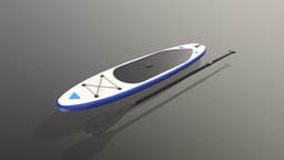 Stand-up-paddle board 3D skin2 gamedev, unrealengine, unity3d, pbr, lowpoly