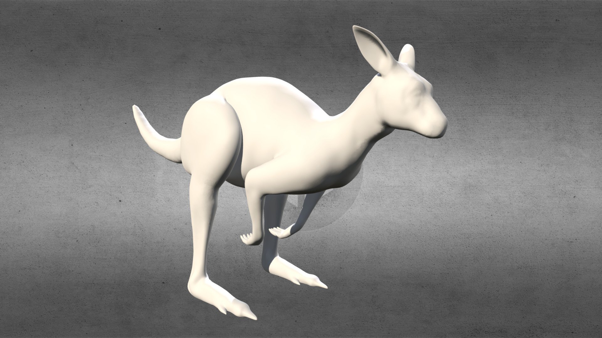 3D CAD model of kangaroo standing - 3D CAD Kangaroo - 3D model by ideabeans 3d model