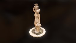Fountain statue v1 fountain, statue, woman, agisoft, photoscan