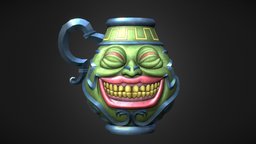 Pot of Greed green, pot, card, realtime, yugioh, yu-gi-oh, game, lowpoly, of