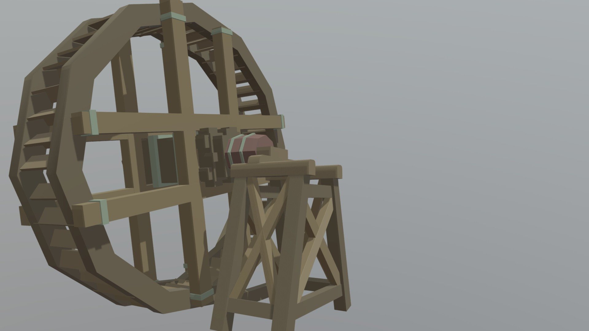 A water mill is a hydraulic structure that uses the energy of water supplied to the water wheel 3d model