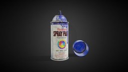 Retro Spray Can assets, paint, recycling, prop, vintage, retro, can, perfume, spray, jerry, aerosol, substancepainter, substance