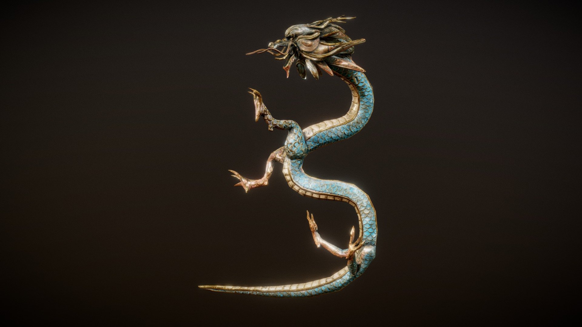 Korean Ornamental Dragon 🐉

A metallic Korean Dragon, painted blue and red symbolizing a protective divine being. Part of a bigger character project. 

Model for games made with Zbrush, Maya, Substance Painter, Marmoset Toolbag - Korean Ornamental Dragon - Buy Royalty Free 3D model by Juani Forn (@juanmartin) 3d model