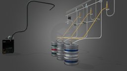 Draft Beer System bar, system, pub, draft, beer, cellar, keg, manufacturing, process, brewery, industrial, glycol