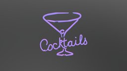 Neon Cocktail Sign 