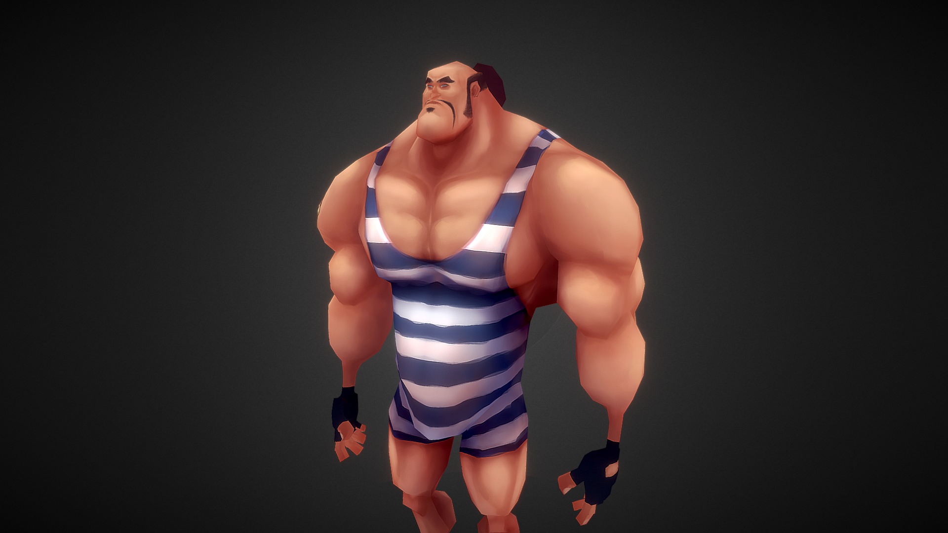 Textured up a model made by JGcount on Polycount.

This was a super fun texturing excercise to work on in my free time :&gt; any feedback/critique would be much appreciated!

Model found here: https://polycount.com/discussion/70908/sdk-master-thread - Strongman (JGcount) - 3D model by Vinnie D'Cruz (@morques) 3d model