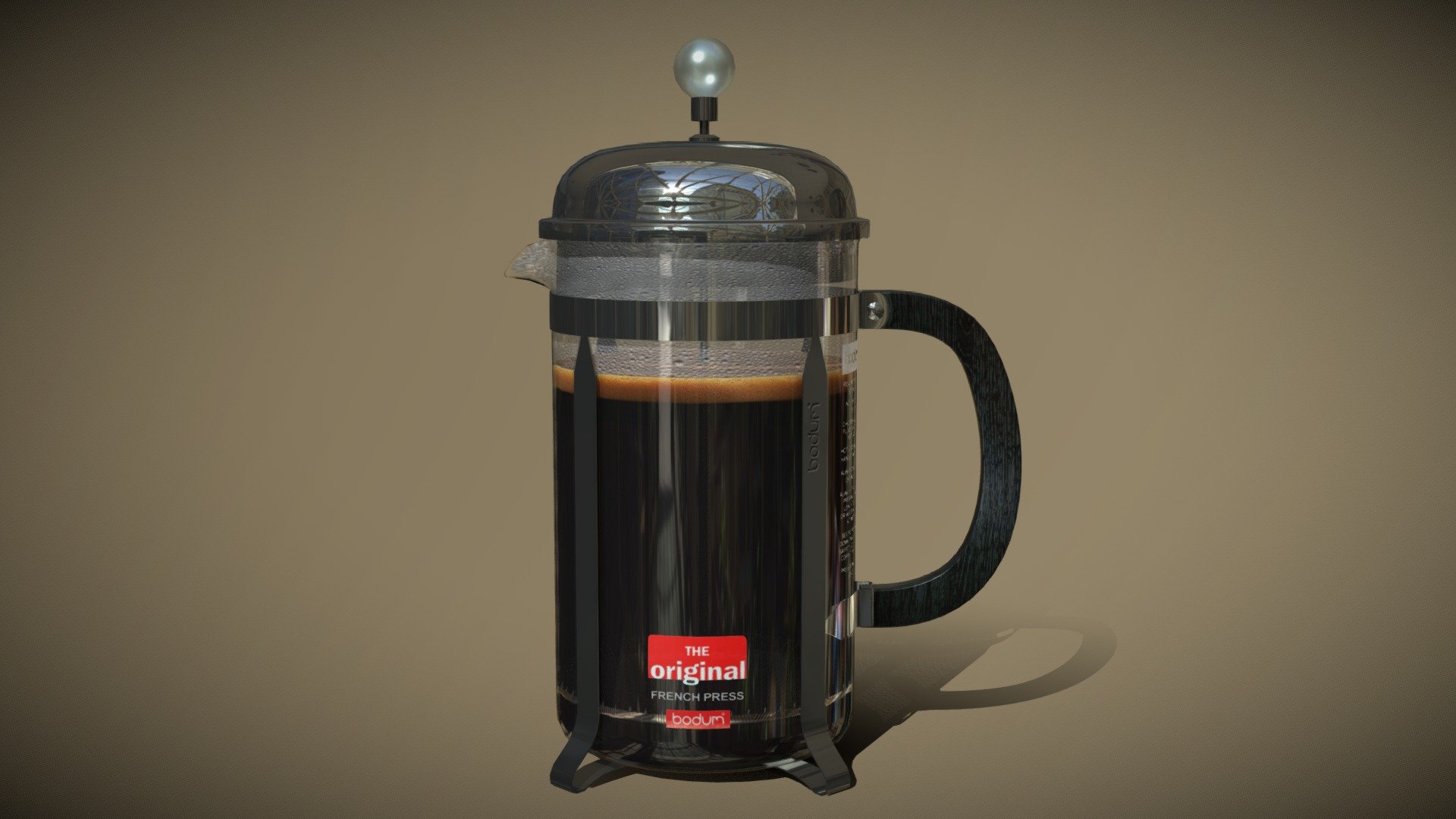 Bodum French Press Coffee Maker CHAMBORD - Buy Royalty Free 3D model by paperscan 3d model