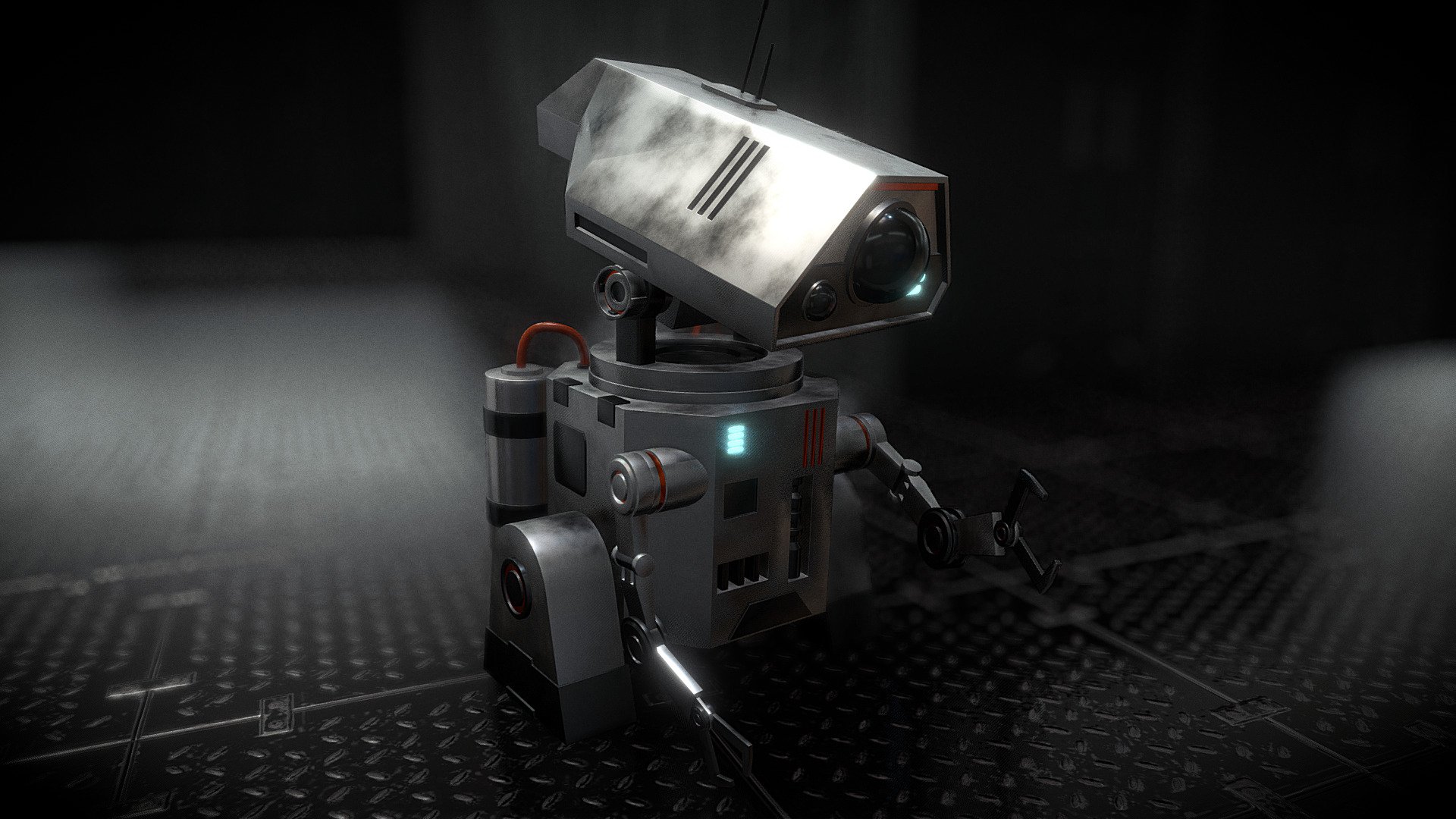 Watch The Tutorial: https://youtu.be/9LMEUXPxl8g

A Sci-Fi Worker Robot character, created with Blender and rendered in Eevee. This model will also look great in the Cycles render engine.

This is the tutorial result of my Sci-Fi Worker Robot character. The robots materials are using a mix of some procedural nodes, and some textures. The model is not rigged with bones, it is mechanically rigged, using the object origins, parenting objects, and using object transform locking. See the product video for more info.

Note: When purchased, you will get two different versions of the robot: The tutorial result, and the other version I created before filming the tutorial.

Content:


Worker Robot Blender Files (Tutorial and Other Result)
Worker Robot Blender Files (With Animations)
Final Renders
Final Animation Videos
Sci-Fi Wall Textures
Sci-Fi Floor Textures
Voltage Texture
Radioactivity Texture
HDRI Lighting
4 Robot Sound Effects (used in animation)
 - Sci-Fi Worker Robot - Buy Royalty Free 3D model by Ryan King Art (@ryankingart) 3d model