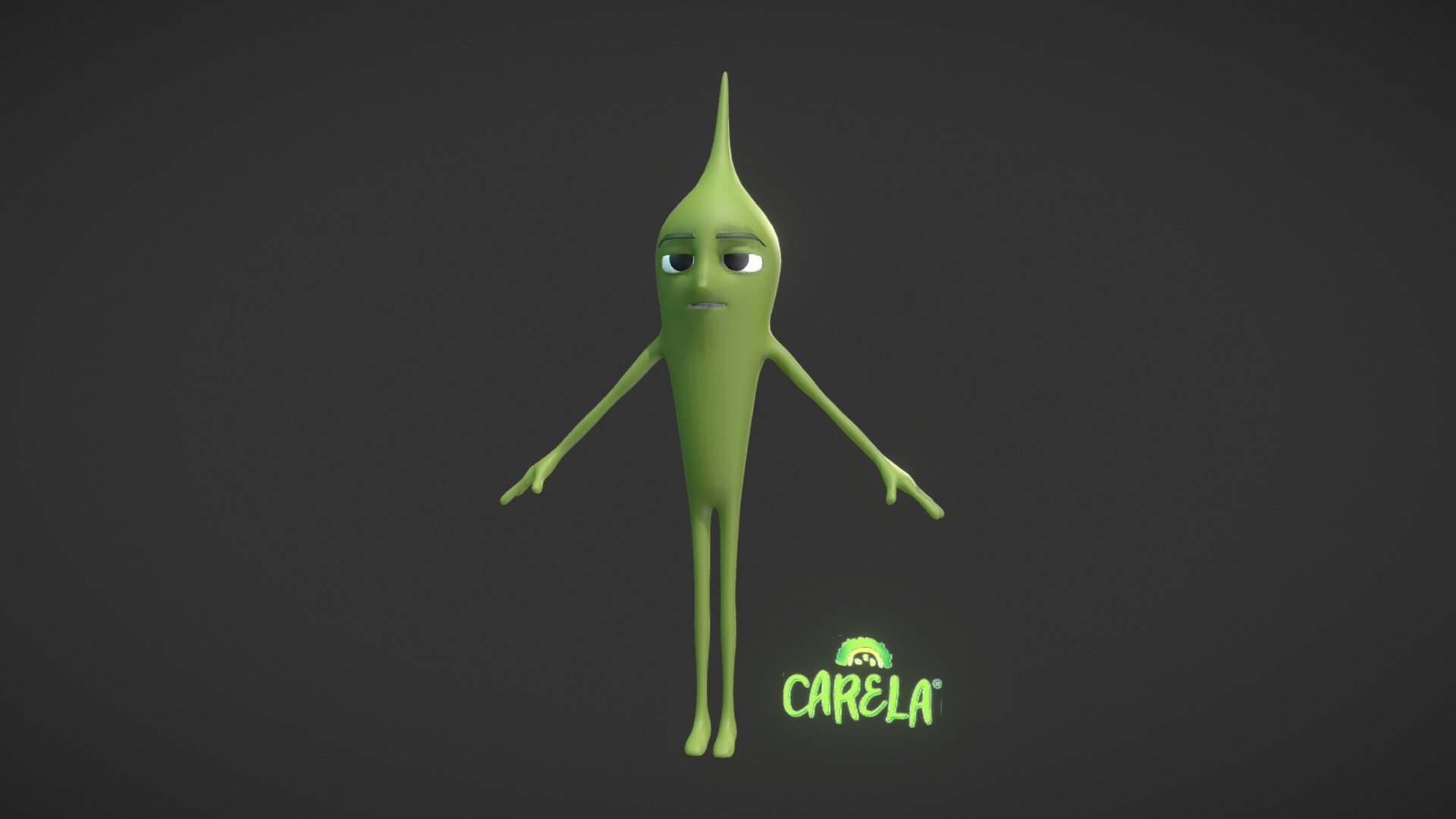 Bittermelon Guy for Carela Foods. 
This vegetable man is owned by Carela. 

I was responsible for modeling and UVs. The final render and look for him is on my website, so please feel free to check him out if you'd like to see it.

http://kangwjoann.wixsite.com/portfolio - Carela Foods Bittermelon Model - 3D model by Jo (@jokang) 3d model