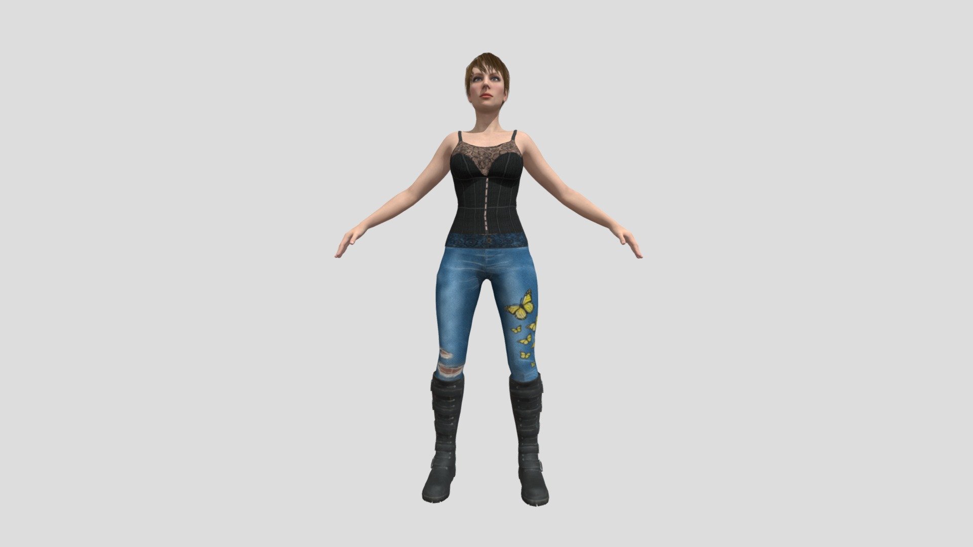 Female character for Unreal Engine 5 3d model