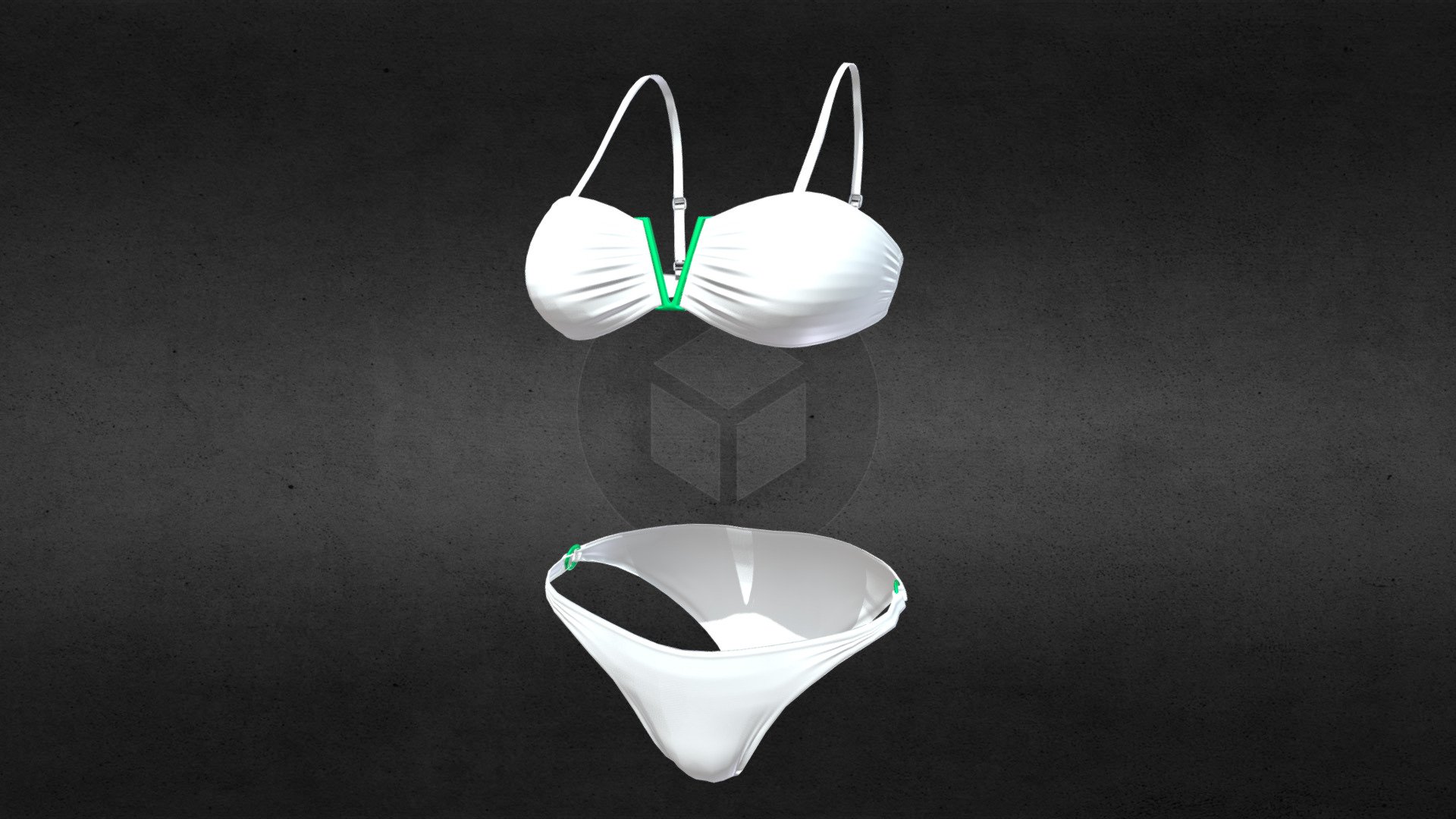 I made a 3D object of V-wire bikini 3d model