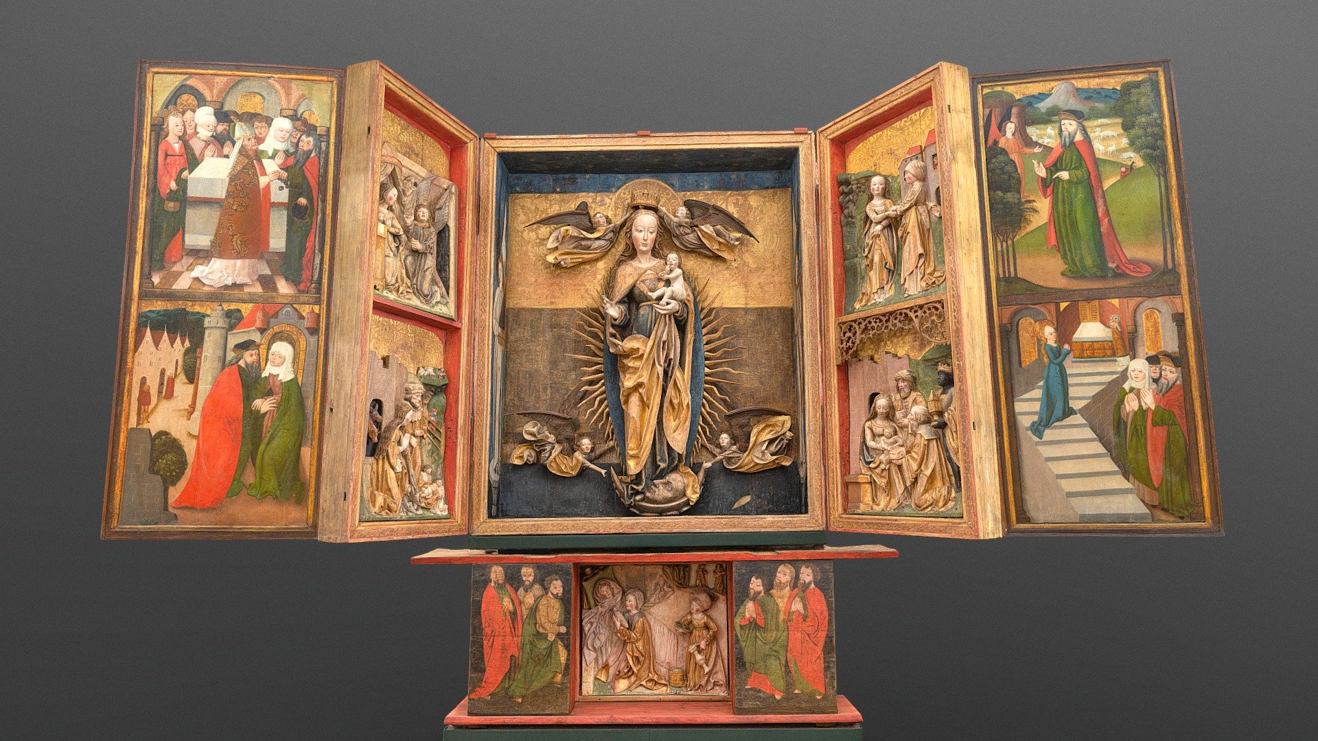 Teplice - Furstenau church Madonna altar with added altar wings paintings (Litomerice)

project for Euroregion Elbe-Labe heritage program

photogrammetry scan (900x36MP) - Teplice - Furstenau church altar - 3D model by matousekfoto 3d model