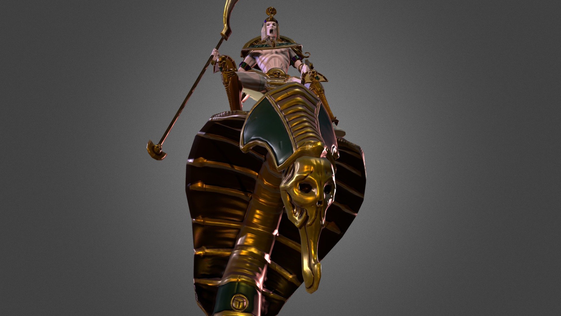 &ldquo;Necropolis Knights are powerful, elite warriors who ride atop giant snake-shaped statues given to them as a reward for their prowess and utter dedication to their sovereign lord