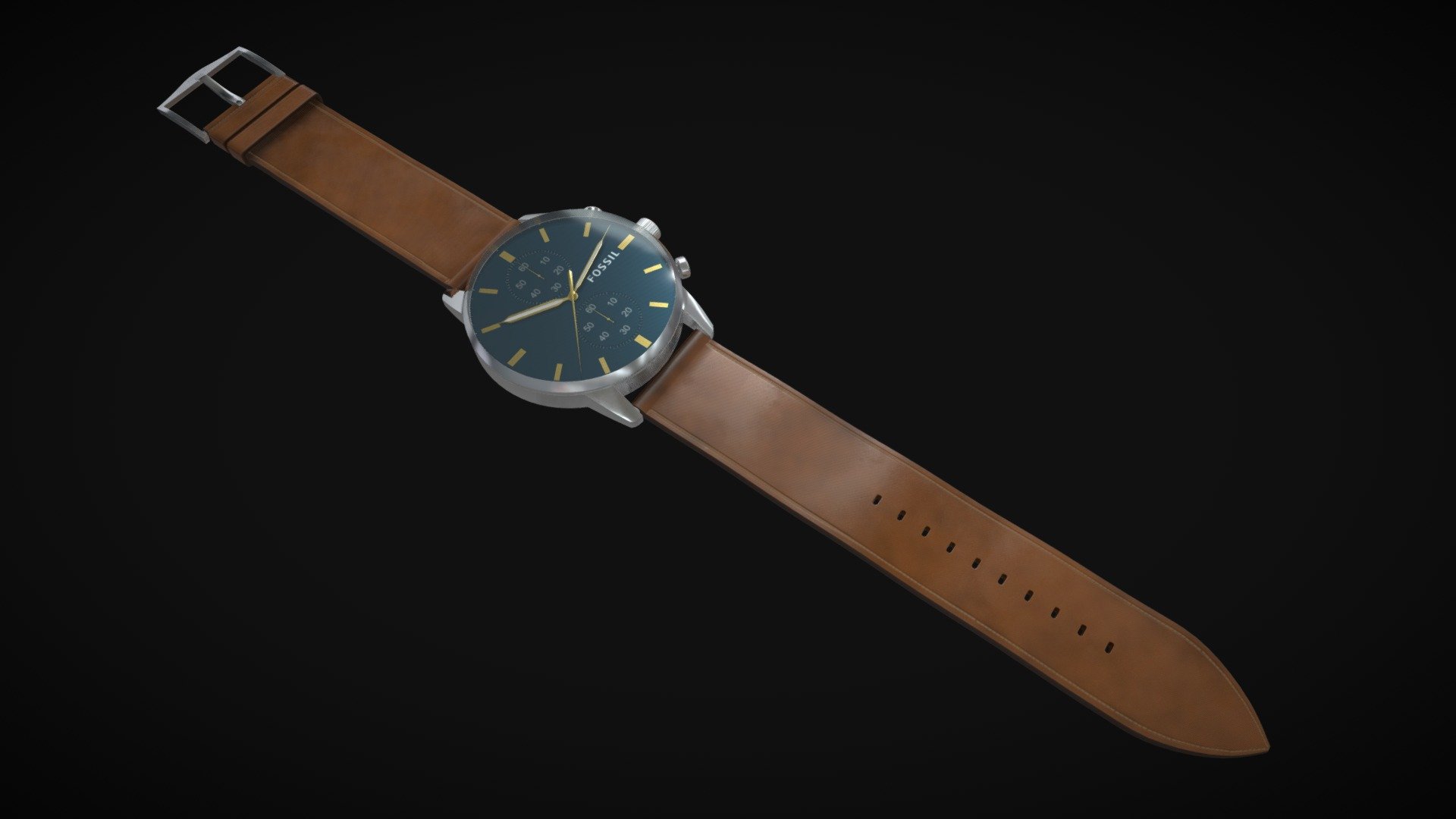 For my next project I decided on a product visualization. I wanted to make a watch which is very important to me, cause my mother gave it to me in a time with lots of trouble. The model is the Fossil Herrenuhr FS5279, Chronograph.
The model was made in 3ds Max and the textures were done in Substance Painter. You can find the project here 

https://www.artstation.com/artwork/OooKAg
I wouled love to hear your thoughts and I hope you like it ^^ 3d model