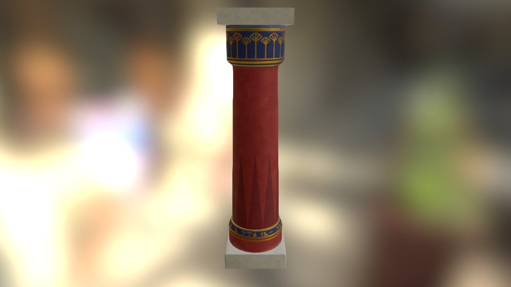 Pillar from my Egyptian Temple Scene - Pillar - 3D model by lloydj3d 3d model