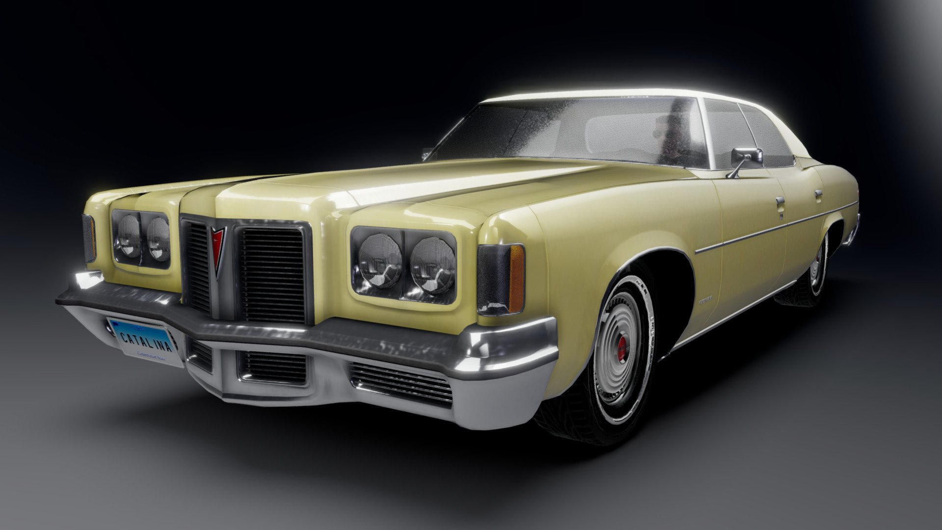 Something full size and fully American, a land yacht from the early 70's.
The 1972 Pontiac Catalina Hardtop 4 foor 3d model