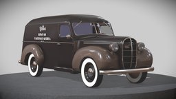 1938 Ford-Vairogs Panel Van Libavas Kafija truck, ford, van, vintage, retro, 1938, 1930s, panelvan, car, vairogs