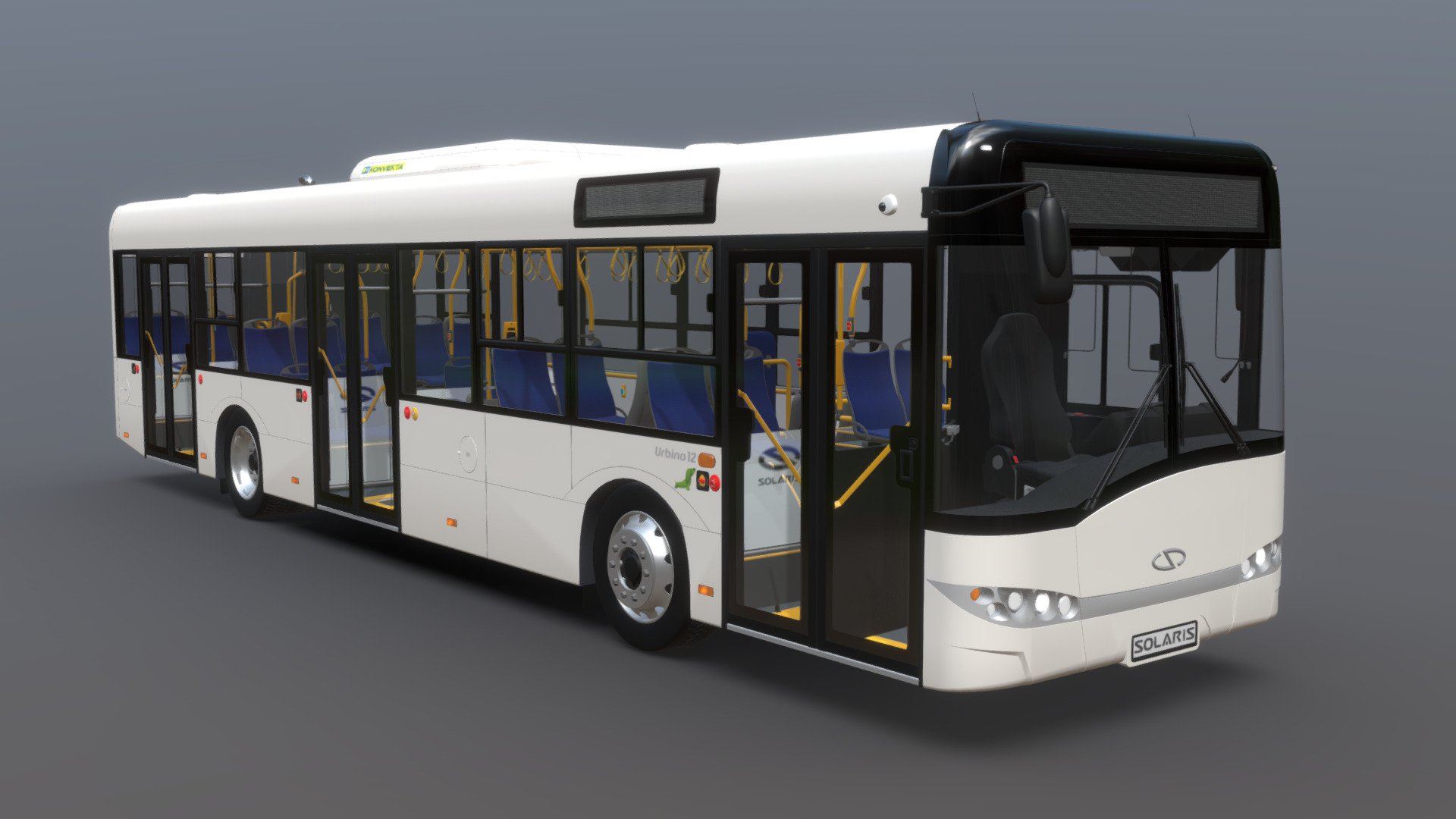 Solaris Urbino 12 is a series of 12.0-metre low-floor buses from the Solaris Urbino series designed for public transport, produced since 1999 by the Polish company Solaris Bus &amp; Coach in Bolechowo near Poznań in Poland. It is the most popular model series in the history of the brand 3d model