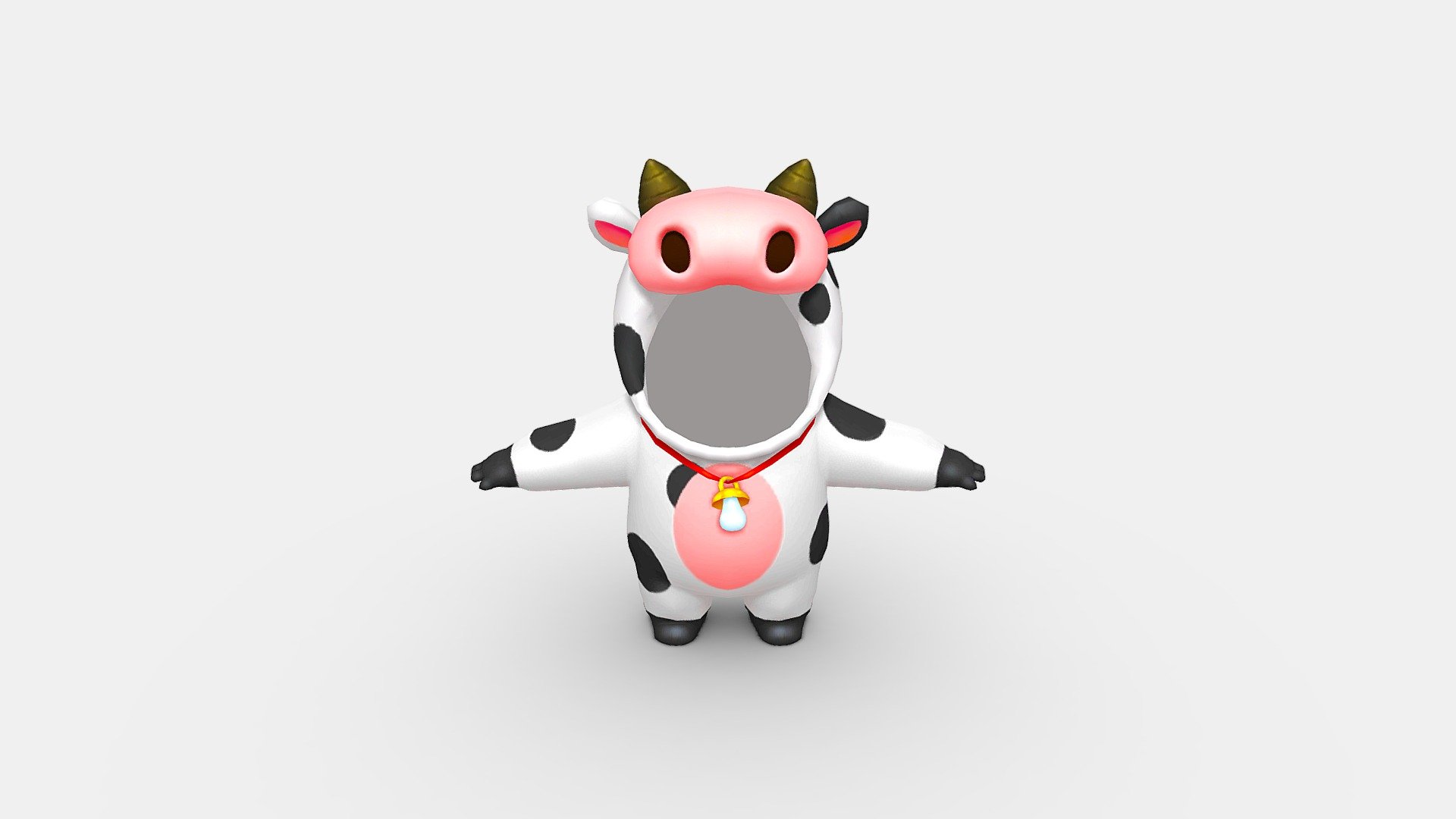 Cartoon cow costume - Cartoon cow costume - Buy Royalty Free 3D model by ler_cartoon (@lerrrrr) 3d model