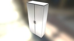 Low-Poly Closet cube, room, clock, box, a-closet, 3dhaupt, low-poly, blender