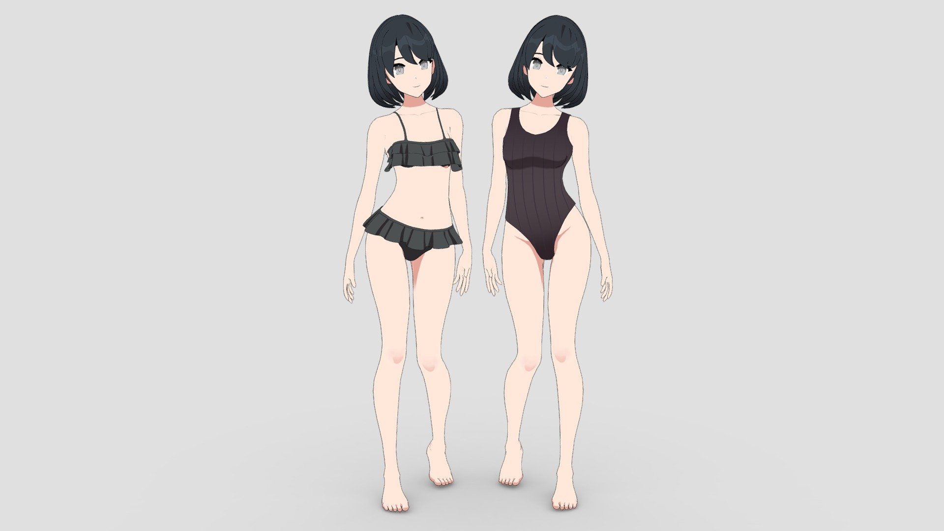 Emi is a character who radiates energy and contagious joy. Her 3D modeling captures her vitality and enthusiasm in every detail. With the full rig, you can create dynamic animations that capture her lively personality and the effervescent atmosphere of summer.

Summer Collection: 5 Anime Bikini 3D Characters

Animation test : video here

Contains:




.blend (source from Blender 3+)

.textures

rigged

can turn on/off Outline through modifier and material.


 - Emi - Buy Royalty Free 3D model by LessaB3D 3d model