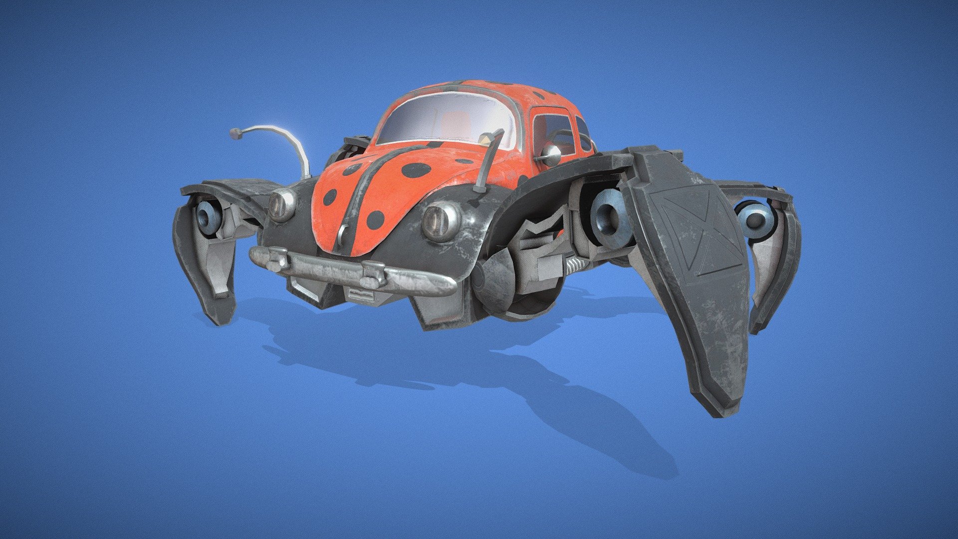 I made this model and animation to expand my portfolio. The idea came to mind because the shape of the vw beetle itself reminded me of a ladybug. I hope you will like it - VW Beetle (DotBot) - 3D model by Ivor Pajković (@Weirdrabbit) 3d model