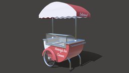 Ice Cream Cart Prop food, prop, icecream, gameres, icecreamcart, substancepainter, substance, gameart, maya2018, foodanddrink