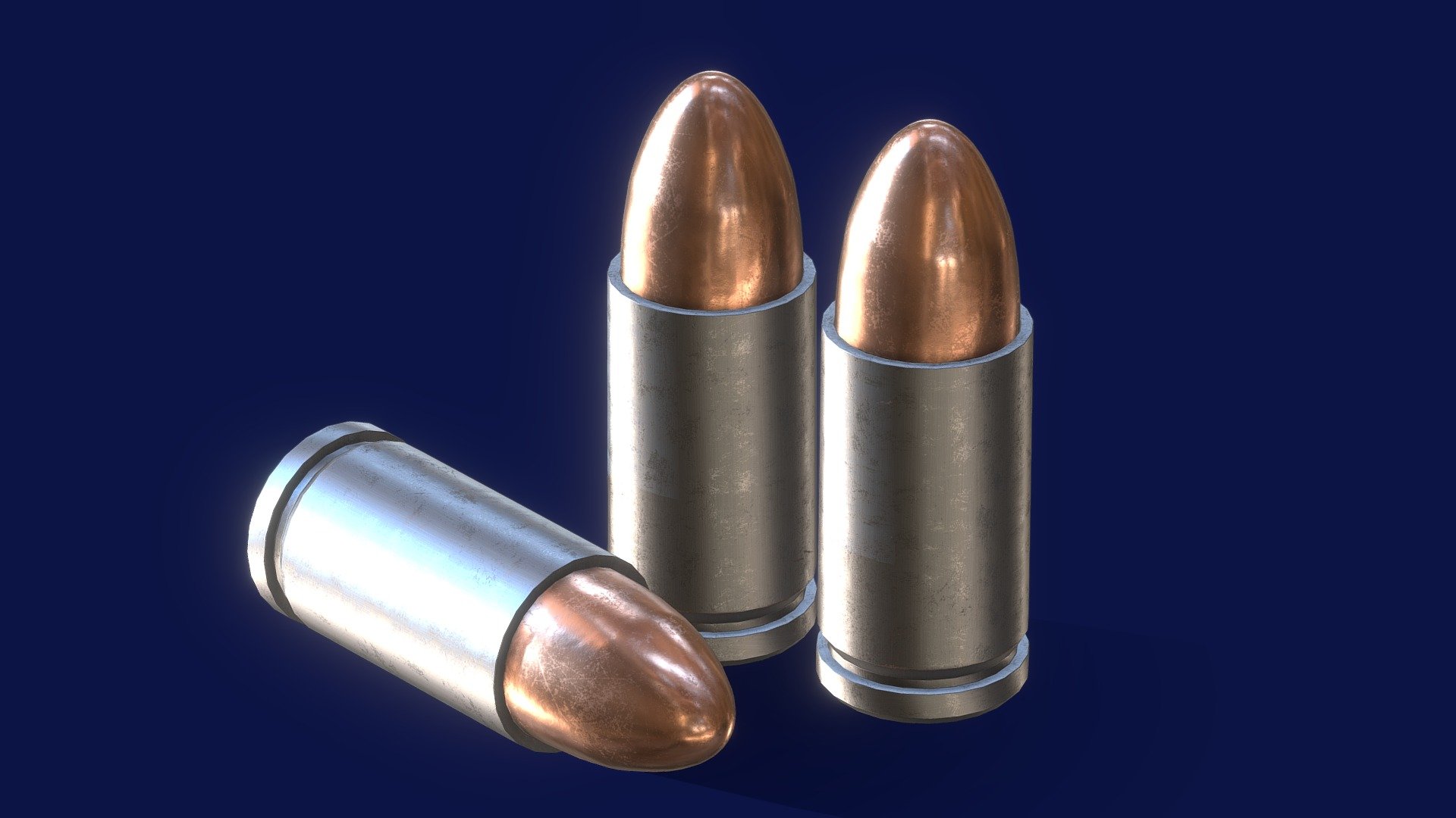 9mm bullets for guns, mid-low poly and PBR - 9mm Bullets - Buy Royalty Free 3D model by Crea (@crea.cr) 3d model
