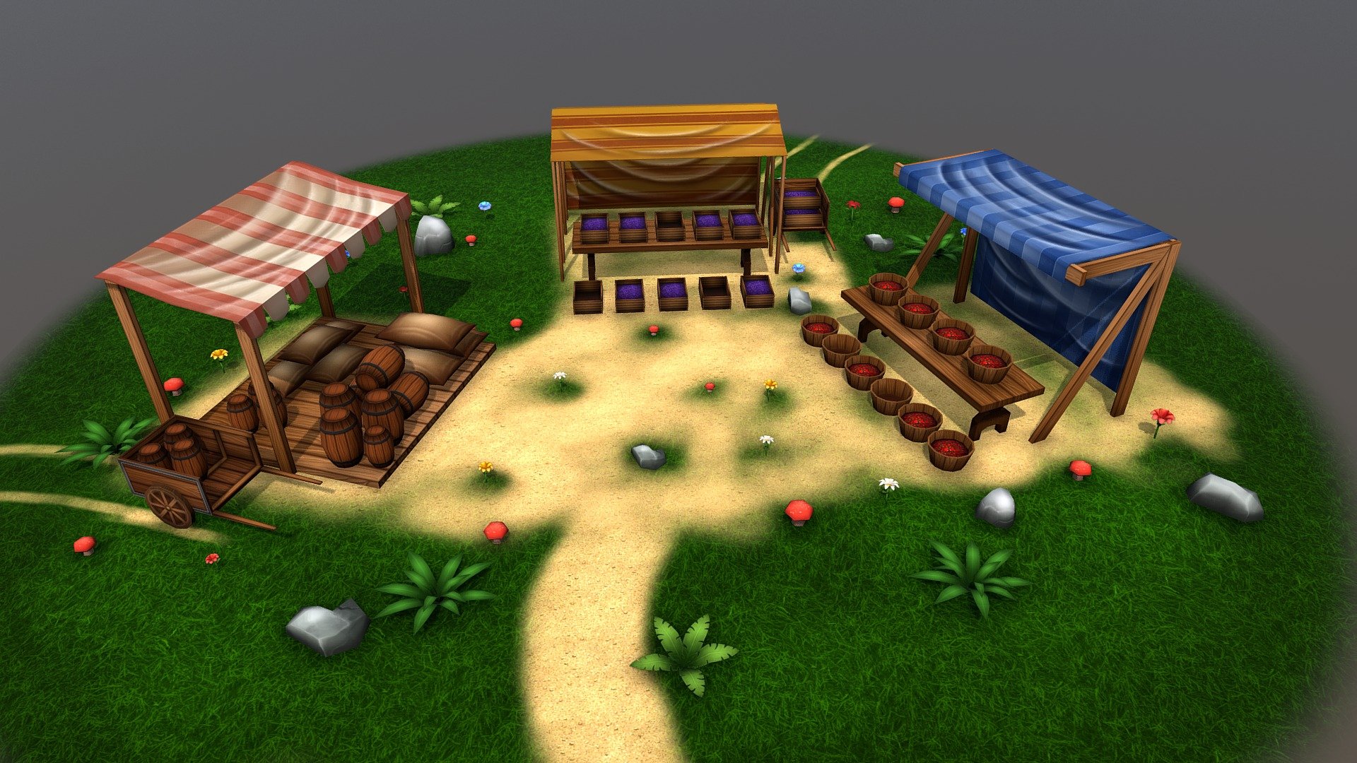 Marketplace is a part of Fancy Village package.  Asset Store: -link removed- Unreal Marketplace: -link removed- - Marketplace - 3D model by NIX (@nixsolutions) 3d model