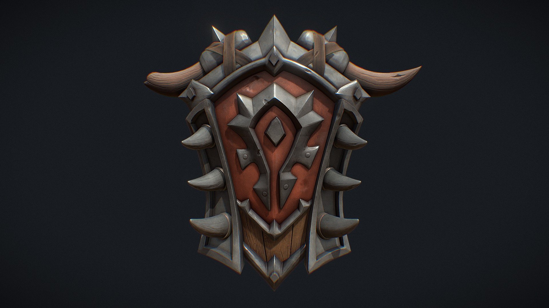 Modeling made from the concept art of Matthew Mckeown where I implement the stylized texture and the handpainting type - Horde Shield - 3D model by Yelcom (@yelcomaromsa) 3d model