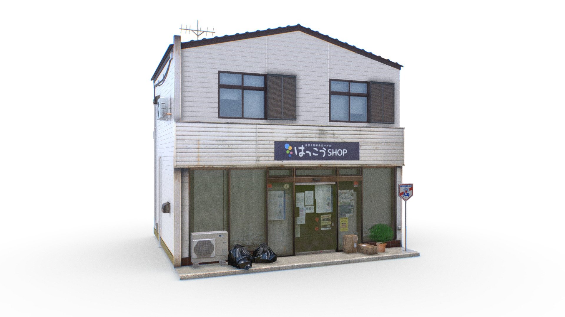 Tokyo Suburban Building Photorealistic 3D Model - Tokyo Suburban Building - Buy Royalty Free 3D model by Omni Studio 3D (@omny3d) 3d model