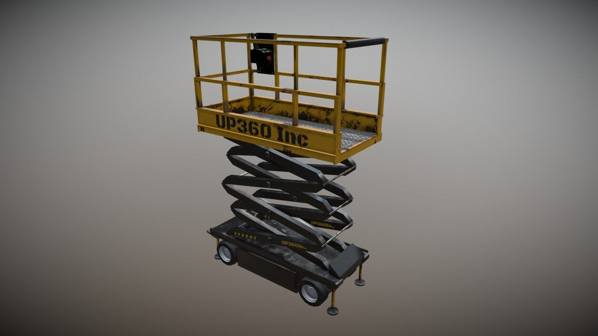 Might come back to this one at a later date but for now, it makes a great low poly game prop! - UP360 Inc - Low Poly Scissor Lift - 3D model by Chronic Creativity (@chroniccreativity) 3d model