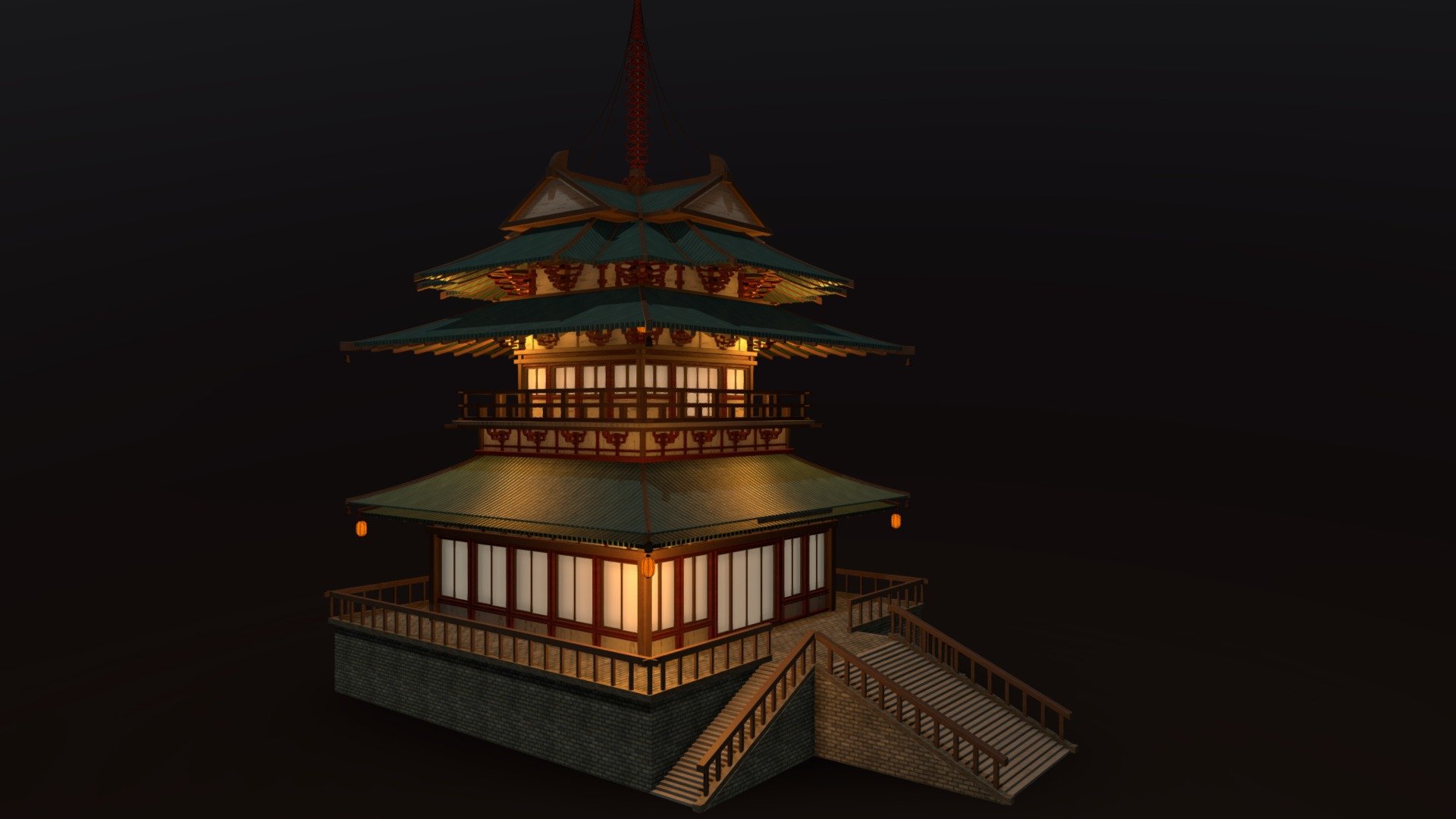 Ancient Japanese Castle 

Vertex : 175590 

Polys: 168833 - Japanese Castle - Download Free 3D model by Zorodroger 3d model