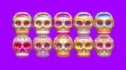 CALAVERITAS PACK cute, dead, sugar, mexico, candy, sweets, colorful, dayofthedead, cultural-heritage, festive, azucar, diademuertos, skull, calaveritas