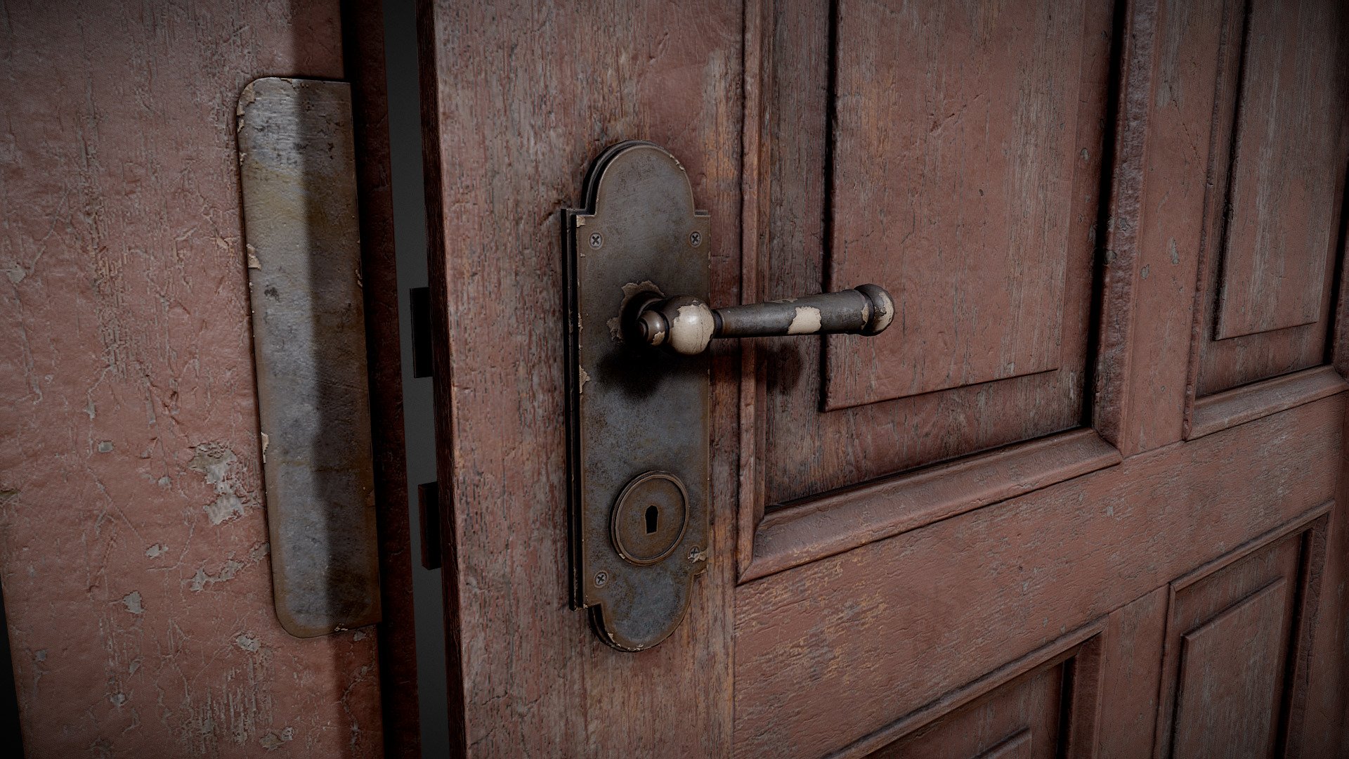 Old Door for my Horror Bedroom Pack. It is included in my Horror Bedroom Asset Pack for UE5.

For more of my work you can look here

Important/Additional Notes: If you encounter problems or have further questions or suggestions you can drop me an email at timgames52@gmail.com or write me a message at Artstation

Technical Details

Texture Sizes:


All Textures are 4096x4096

Vertex Count Combined:  3395 (6334 - Tris)

Format: fbx

LODs included: No

Number of Meshes: 7

Number of Textures: 10

Artstation Post with more images: Link - Old Door - (Horror Bedroom) - Buy Royalty Free 3D model by Tim H. (@eueruntergang) 3d model