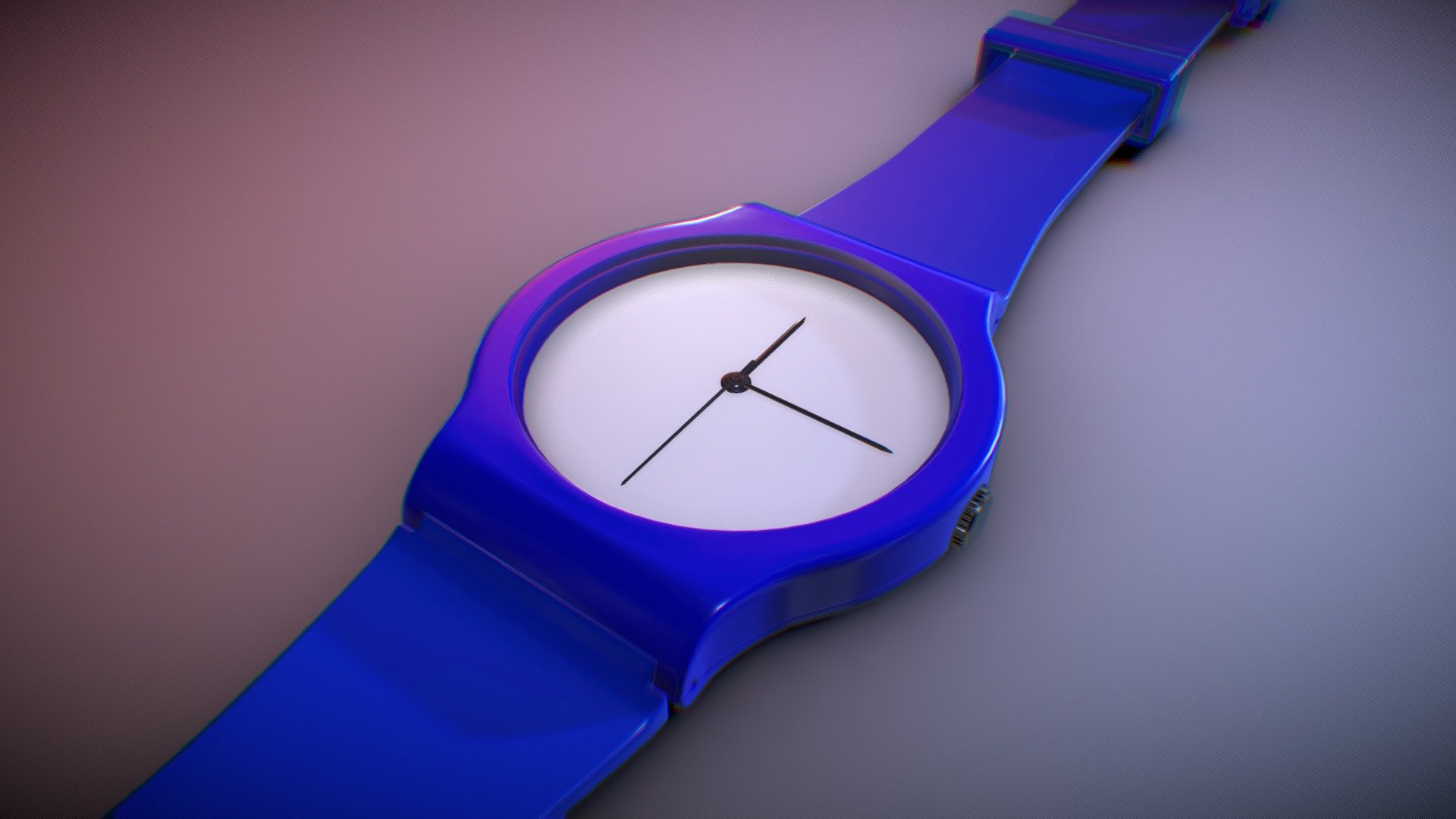 A simple hard surface wrist swatch, not optimized for videogames.
Its not rigged, and only the sphere and the back metal parts have UVs. 
The additional file includes .fbx and maya 2019 versions 3d model