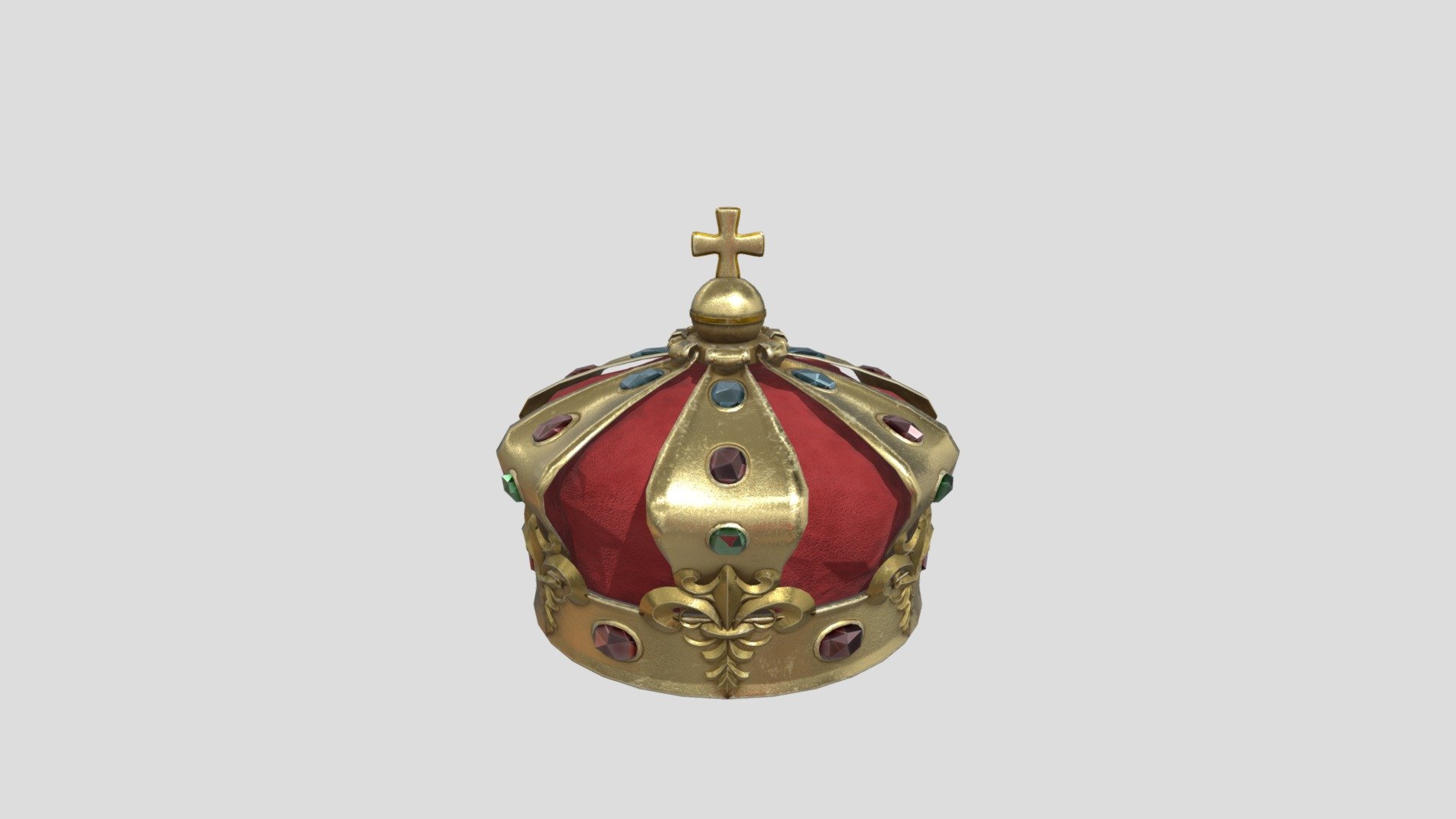 This Crown is meant for a king, or any other scene that requires such. The meshis lowpoly but can be subdivided if more detail/smoothness is needed. The mesh is Viewable from all angles and distances.

This Includes:

The mesh
4K and 2K texture Sets (Albedo, Metallic, Roughness, Normal, Height)
The mesh is UV Unwrapped with vertex colros for easy retexturing - Kings Crown 4K and 2K - Buy Royalty Free 3D model by Desertsage 3d model