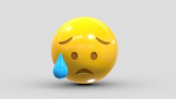 Apple Sad but Relieved Face face, set, apple, messenger, smart, pack, collection, icon, vr, ar, smartphone, android, ios, samsung, phone, print, logo, cellphone, facebook, emoticon, emotion, emoji, chatting, animoji, asset, game, 3d, low, poly, mobile, funny, emojis, memoji